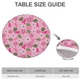 thumbnail image 6 of Pink Breast Cancer and Pioneer Flower Round Fitted Tablecloth with Elastic Edge,Dining Table Cover Waterproof,Outdoor Round Tablecloth for Camping,Dining,Indoor and Outdoor, 6 of 7