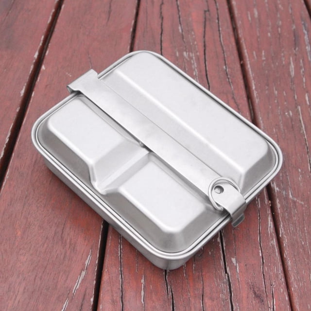 Utensilios De Cocina Para Acampar Fiambrera portátil para acampar, comedor, senderismo al aire libre, Picnic, bandeja de comida de aluminio