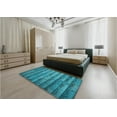 thumbnail image 5 of Ahgly Company Machine Washable Indoor Square Transitional Dark Turquoise Green Area Rugs, 3' Square, 5 of 7