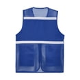 thumbnail image 3 of RUNQHUI Men Women Zipper High Visibility Reflective Safety Vest Construction Work Mesh Fabric Work Clothes Dark Blue 180, 3 of 7