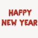 thumbnail image 3 of Globos de Feliz Año Nuevo Naiovety 2024 Rojo Papel de aluminio seguro no tóxico, 3 of 6