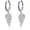 wing-02, variant on Gold Cross Dangle Earrings for Women Men 18K Gold Plated CZ Diamond Gold Cross Huggie Hoop Earring Dangling Christian Earrings for Women