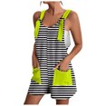 thumbnail image 1 of 2DXuixsh Combinaisons pour Femmes pour l'Été Combinaison Courte Décontractée Mode Imprimée avec Poches Combinaison Noire Taille P, 1 of 5
