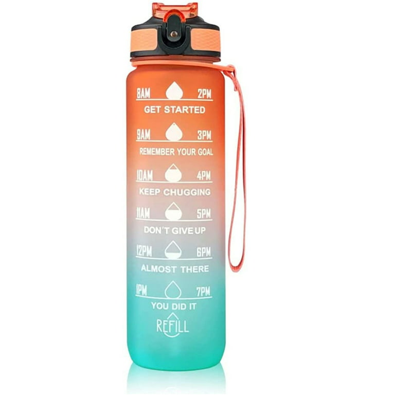 Sports Water Bottle 1L, BPA Non-Toxic Plastic Drinking Bottle, Leakproof  Design for Teenager, Adult, Sports, Gym, Fitness, Outdoor, Cycling, School  & Office with Cleaning Brush 