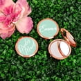 thumbnail image 2 of Koyal Wholesale Rose Gold Compact Mirror Bridesmaid Wedding Gift, Mint Green, 1-Pack, 2 of 5