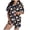 Black, variant on Halloween Pajamas Women Ghost Pumpkin Print Short Sleeve Button Shirts Shorts Sets Spooky & Cute 2 Piece Pjs Sets (Black L)