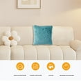 thumbnail image 3 of IMossad Fluffy Pillow Cases,18 x 18 Inches Square Throw Pillow Covers, Decor Furry Pillowcases, Plush Shaggy Pillow Shams Cushion Cover for Sofa Bedroom,No Insert, 3 of 8