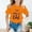Orange, variant on AWZXDE Kid Girls Funny Personality Printed Graphic Crew Neck Short Sleeve Tee Summer Casual Oversized Soft Loose T Shirt Tops For Children Orange,10-12 Years