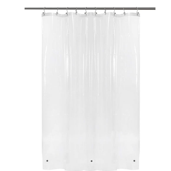 Barossa Design Forro De Cortina De Ducha De 54 Pulgadas De Ancho Con 3 Imanes – Peva Impermeable Sin Pvc Ojales De Metal Transparente 54 X 72