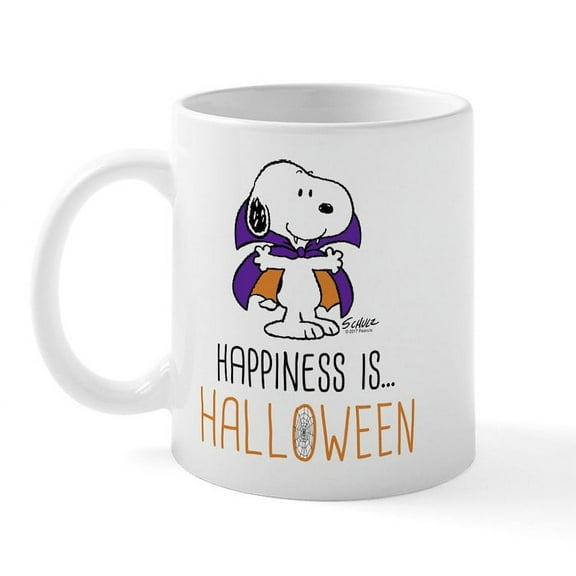 CafePress - Peanuts Happiness Is Halloween - 11 oz Ceramic Mug - Novelty Coffee Tea Cup