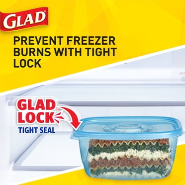 Bpa Free Food Containers 4 Pack Gladware Freezerware Food Storage Containers, Large | Rectangle Food Storage Containers Everyday Use Food Containers Safe Freezer Hold 64 Ounces Food 2 Dishwasher Safe Storage Set