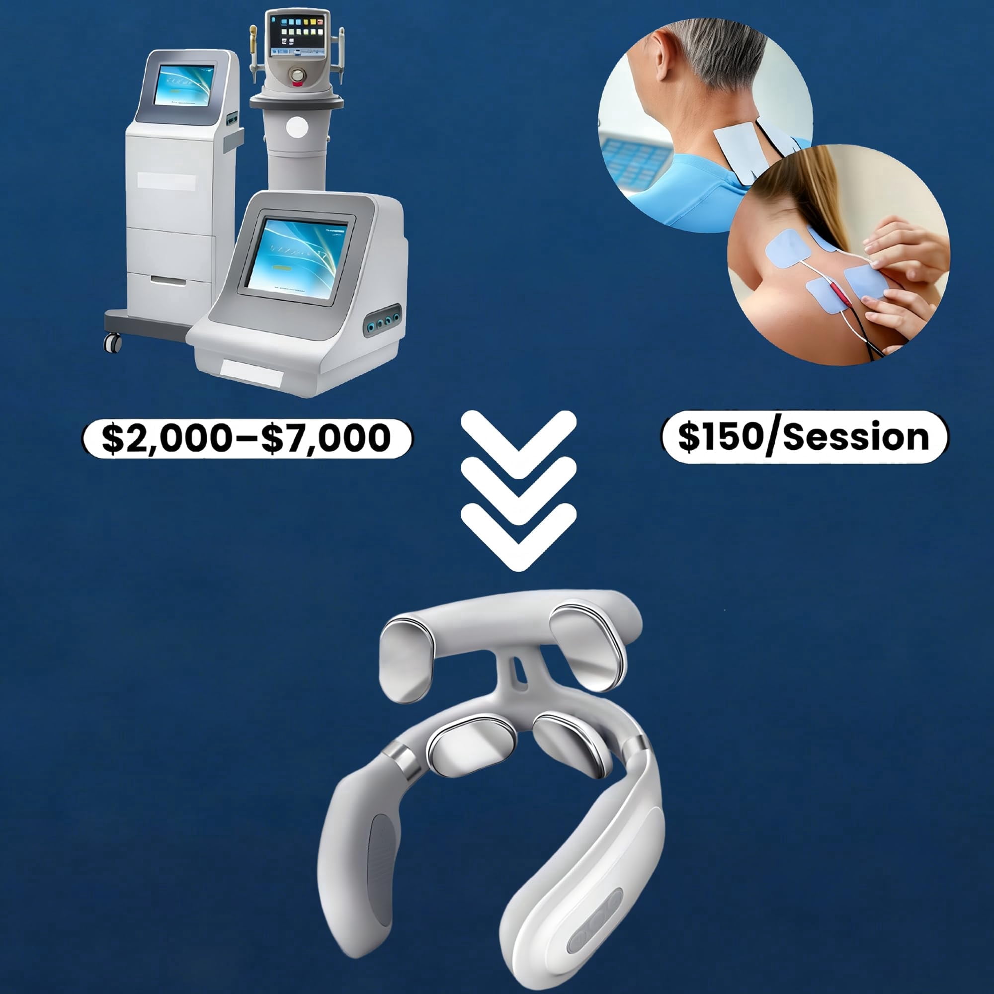 2026 Verticlear Pro Neck Device 2.0 Neck Massager Upgraded with Heat, Electric Pulse Neck Massager for Pain Relief, Wireless Neckology Intelligent Massager