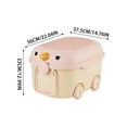 thumbnail image 3 of Toy Storage | Plastic Toy Organiser On Wheels | Kids Toy Box Storage Set Of 1 Toy Box 60L For Toy Storage On Wheels With Lid | Large Size | | L57 W38 3 Cm, 3 of 7