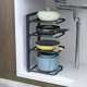 thumbnail image 3 of Organizador de estante de ollas ajustable, estante de almacenamiento de ollas de acero inoxidable para cocina, organizador de ollas y sartenes para el hogar multicapa para Cocina, 3 of 6