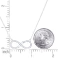 thumbnail image 2 of 925 Sterling Silver Women Cubic Zirconia Rolo Link Infinity Necklace Pendant Necklace for Women, 2 of 2