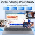 thumbnail image 4 of ZARSU 15.6" FHD Business Laptop, Intel Quad-Core 2.6GHz, 8GB RAM 256GB SSD, Windows 11, Office 2026, WiFi5 BT5.0, Numeric Keypad, Silver for Student & Office, 4 of 6
