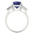 thumbnail image 4 of Three-Stone Engagement Ring for Women - 3ct Simulated Tanzanite in 14K White Gold Promise Ring, 4 of 6