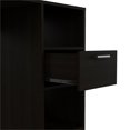 thumbnail image 6 of Tuhome Black Modern Engineered Wood Storm Computer Desk, 6 of 11
