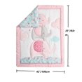 thumbnail image 5 of Pink Elephant 2-Piece Crib Bedding Set for Baby Nursery (quilt and crib sheet, come with a dust ruffle as gift), 5 of 6