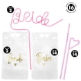 thumbnail image 4 of Koyal Wholesale Bachelorette Drink Pouch Cups With Straw Pack, Non-Leak Adult Drink Pouches, Gold Foil, 16-Pack, 4 of 5