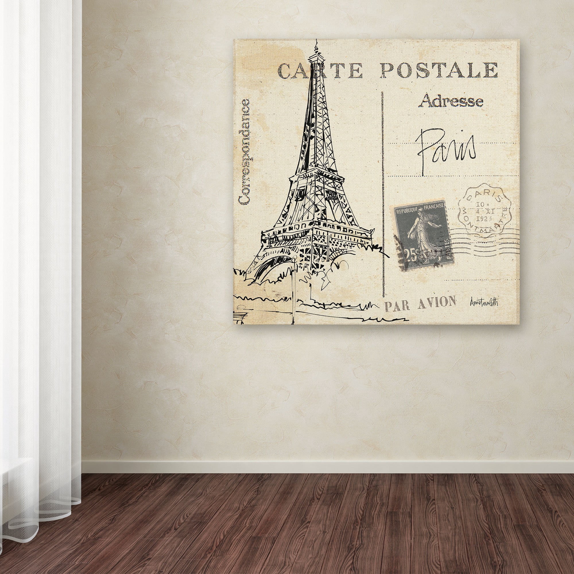 Trademark Fine Art "Postcard Sketches III" Canvas Art by Anne Tavoletti