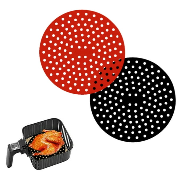 Fiudx Tapetes Reutilizables para Freidora, Revestimiento Antiadherente para Freidora de Aire, Aptos para Horno, Fáciles de Limpiar, Distribuyen El Calor, Versátiles para Freír, Cocinar Al Vapor y Hor