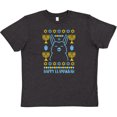 thumbnail image 3 of Inktastic Hannukkah Happy Llamakkah with Menorah Youth T-Shirt, 3 of 5
