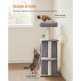 thumbnail image 4 of Torre de felpa pequeña con postes para rascar Cat Tree Feandrea, 4 of 5