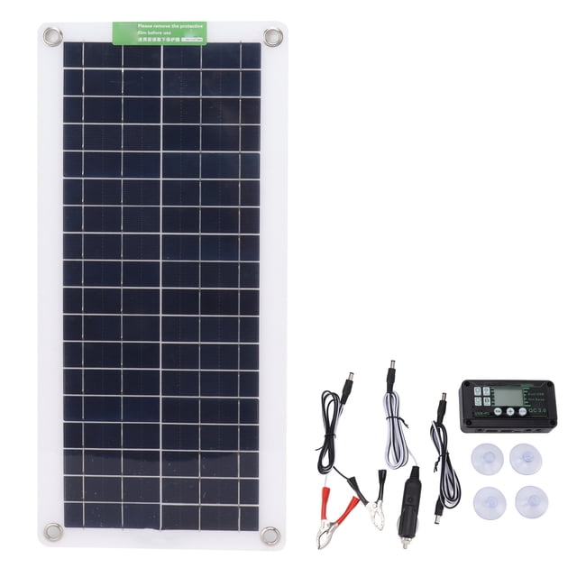 Kit de panel solar portátil de 30 W y 18 V, monocristalino, para coche, caravana, barco, etc.