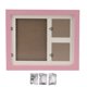 thumbnail image 1 of Kit de huellas de pata de perro y gato, marco de pared para mascotas, para dueño de perro, dueño de gato, amantes de las mascotas, marco blanco barro rosa, 1 of 5