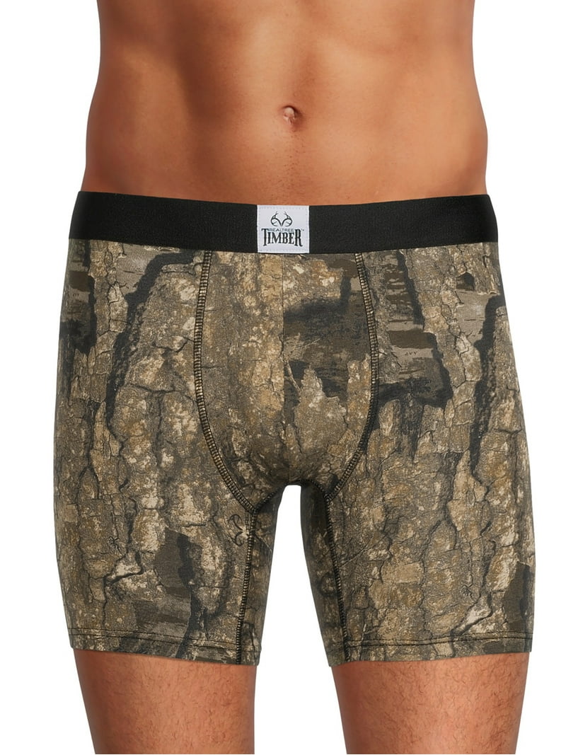 Realtree 3-Pack Adult Mens Cotton Stretch Boxer Briefs, Sizes S-XL