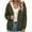 Army Green, variant on Women's Sherpa Lined Zip Up Hoodie Jacket Drawstring Hooded Fleece Coat with Pockets Casual Warm Winter Outerwear