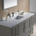thumbnail image 4 of Fresca Oxford 60" 3-drawer Traditional Wood Bathroom Vanity in Gray, 4 of 7