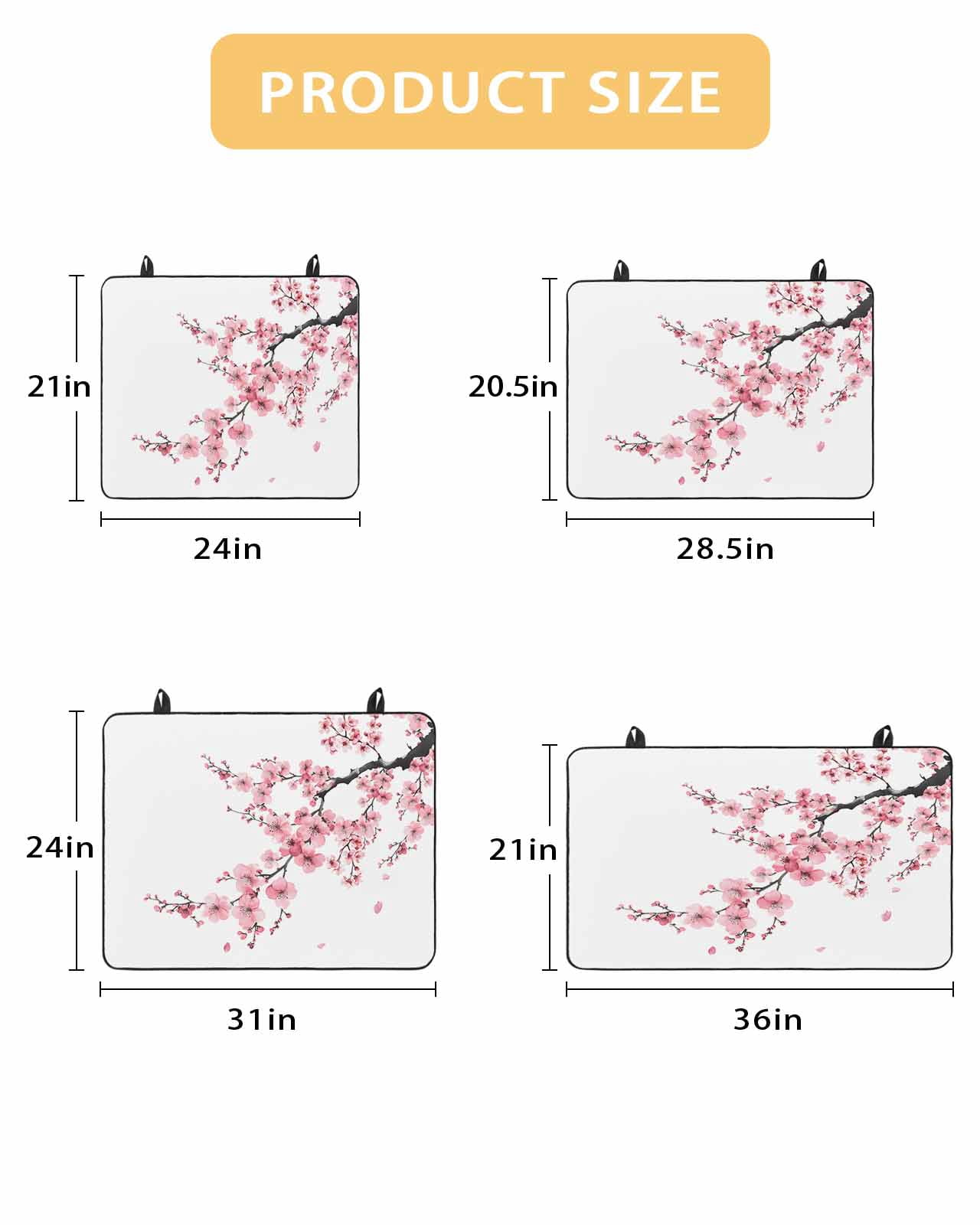 nqOlkjepod Large Induction Cooktop Protector Mat 36"x21", Pink Flower Stove Top Covers for Electric Stove, Spring Summer Botanical Floral Branches Stove Burner Cover Mats, Glass Top Stove Cover