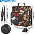 thumbnail image 2 of FORMRS Zipper Binder with Shoulder Strap 2-inch Ring 500 Sheet Capacity File Bag, Red Flowers Pattern, 2 of 5