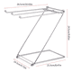 thumbnail image 3 of Estante Para Toallas De Acero Inoxidable, Encimera De Cocina, Estante Para Paños De Cocina, Estante Para Secar Sobre La Mesa, Escurridor, Estante Plegable Para Toallas, 3 of 5