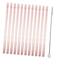thumbnail image 2 of 3 X 12 Pajitas Reutilizables Para Fiestas De Verano Para Niños Y Adultos, Color Rosa, 2 of 8