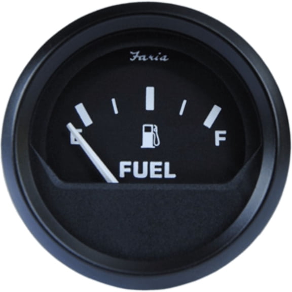 4" Black and White 2in Fuel Level Gauge GP9357