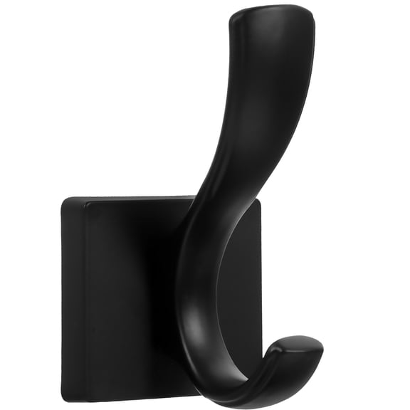 Black Aluminum Wall Mounted Towel Rack with Multiple Hooks for Bathroom Towels, Clothes, and Accessories Organizer