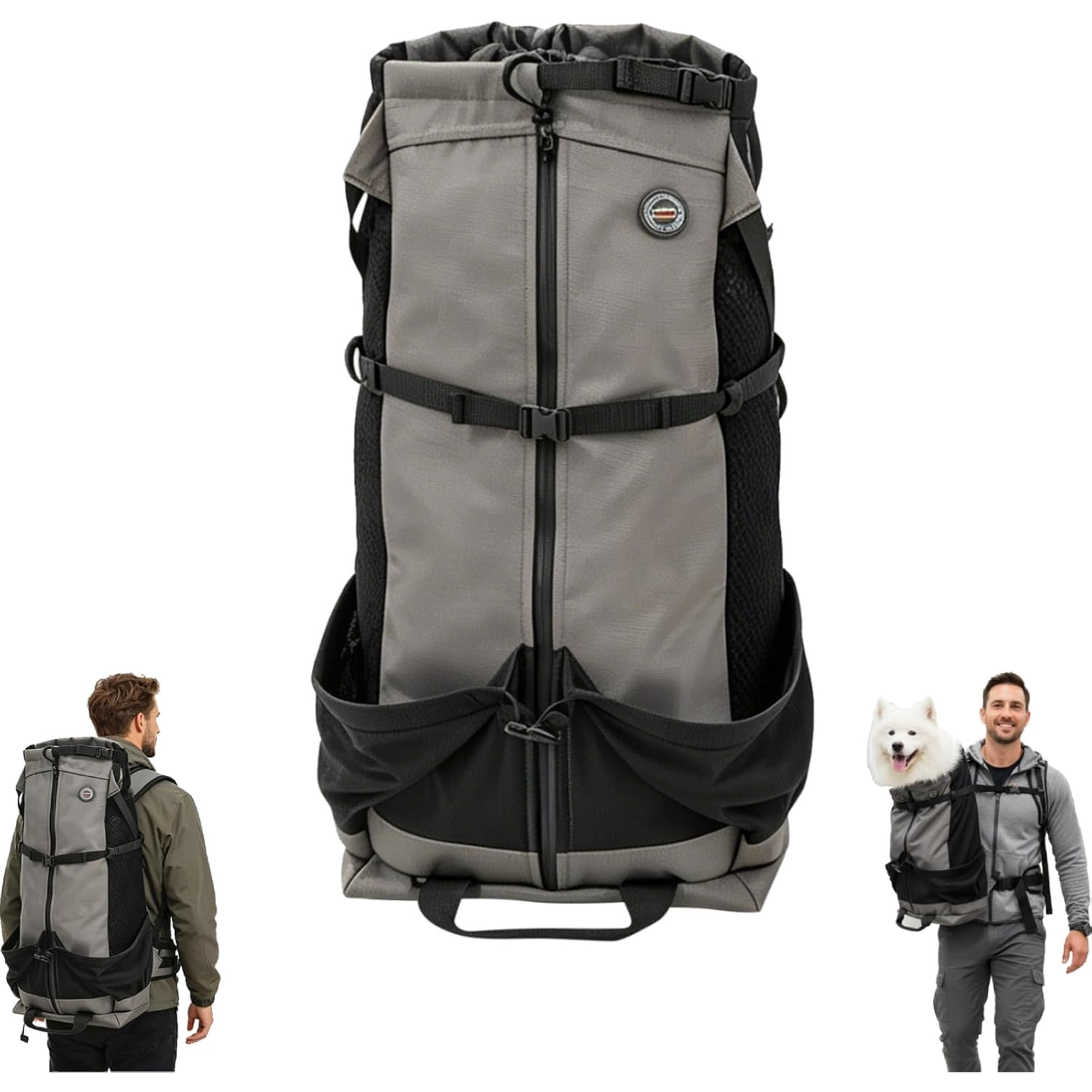 Big Dog Backpack Carrier Extra Large Dog Backpack Carrier Fully Adjustable Pet Travel Bag for 80 lbs Dogs Water-Resistant Outdoor Hiking Cycling Bag