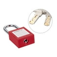 thumbnail image 3 of Uxcell Candado de Bloqueo Tagout con Llave, Shackle de Acero Nylon Rojo 1pcs, 3 of 4