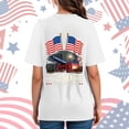 thumbnail image 6 of idosla Womens 250 Anniversary USA Shirt 4th of July Independence Day Anniversary Tops Short Sleeve Shirt USA Olympic Apparel (White, XL), 6 of 8