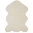 thumbnail image 5 of SAFAVIEH Addie Solid Plush Polyester Sheep Shag Area Rug, Ivory, 2' x 3', 5 of 5