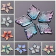 thumbnail image 3 of U8MO 10pcs 25x18mm Maple Leaf Crystal Glass Loose Beads Top Drilled Pendants-Clear AB, 3 of 7