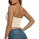 thumbnail image 4 of Blusa informal de verano sin tirantes de color liso para mujer, 2 piezas, de poliéster, 4 of 5