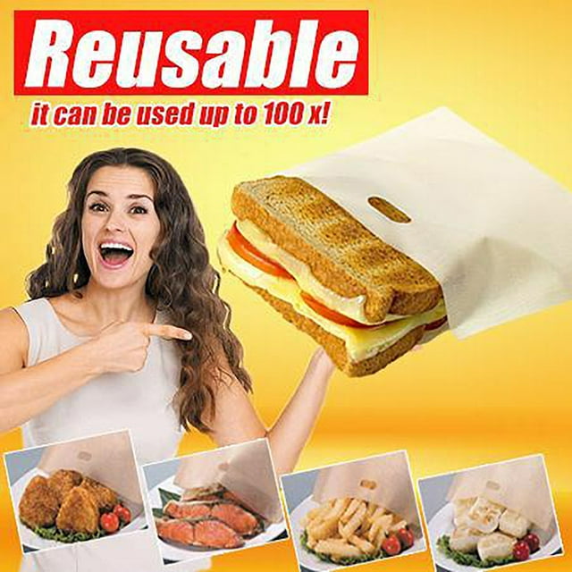 TIMIFIS Kitchen Essentials Kitchen Accessories Kitchen Bag 10 Bag Toaster's Reusable Sandwich, Baked Cheese, Bag Toaster Baked Cheese Apartment Essentials For First Apartment