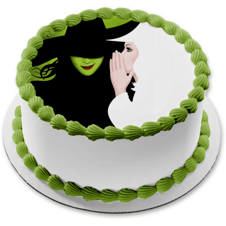 Wicked Edible Frosting Image 8 Round Cake Topper Walmart Com