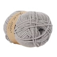 thumbnail image 2 of Milk Cotton Yarn for Hand Knitting Five Strand Cotton Yarn for DIY Crochet Scarf Hat Sweater Craft Projects Smooth Texture Warm Use Light Cream Color,knitting yarn,19 Light Gray,1PC, 2 of 2