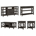 thumbnail image 2 of Bush Furniture Key West Tall TV Stand with Coffee Table, Console Table and Set of 2 End Tables, 2 of 9