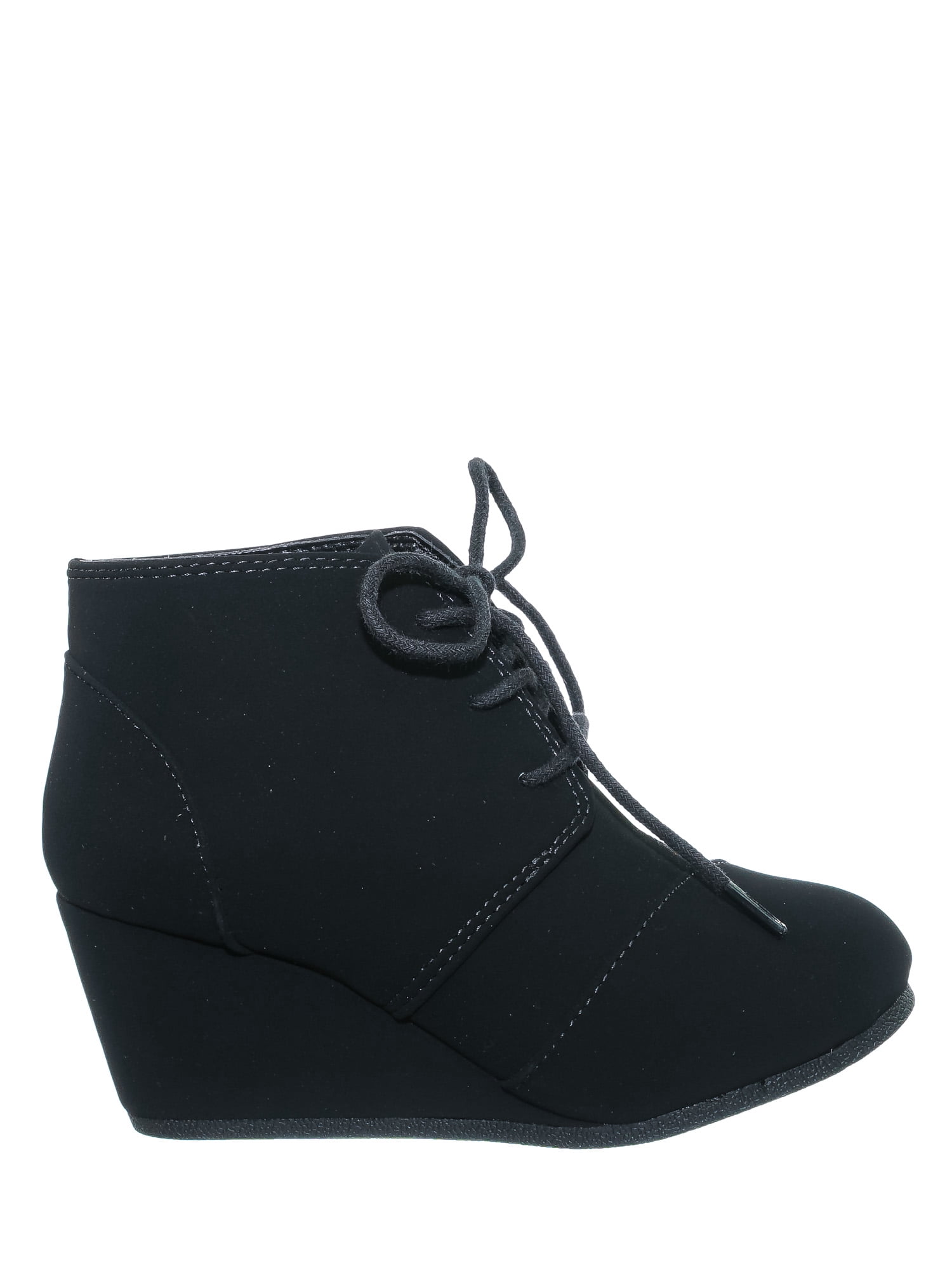 Soda, Girls Lace Up Wedge Bootie - Kids 